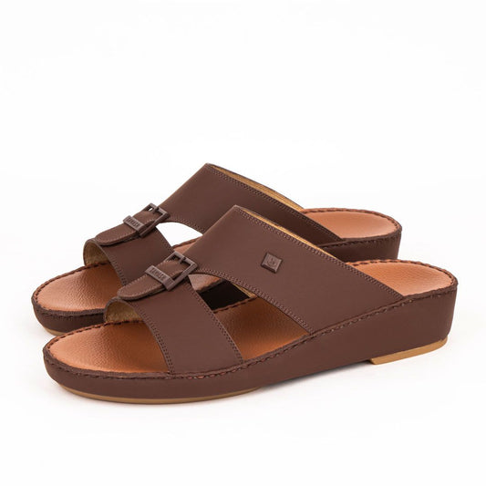 Al Tawash Micro Calf Leather Sandal Brown Color