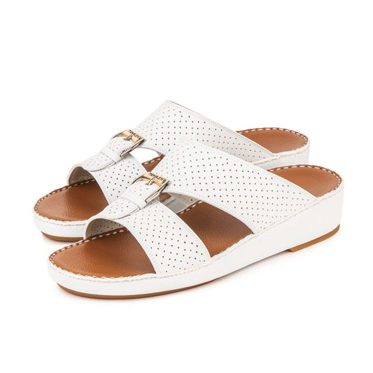 Al Tawash Micro Vet Sandal White Color