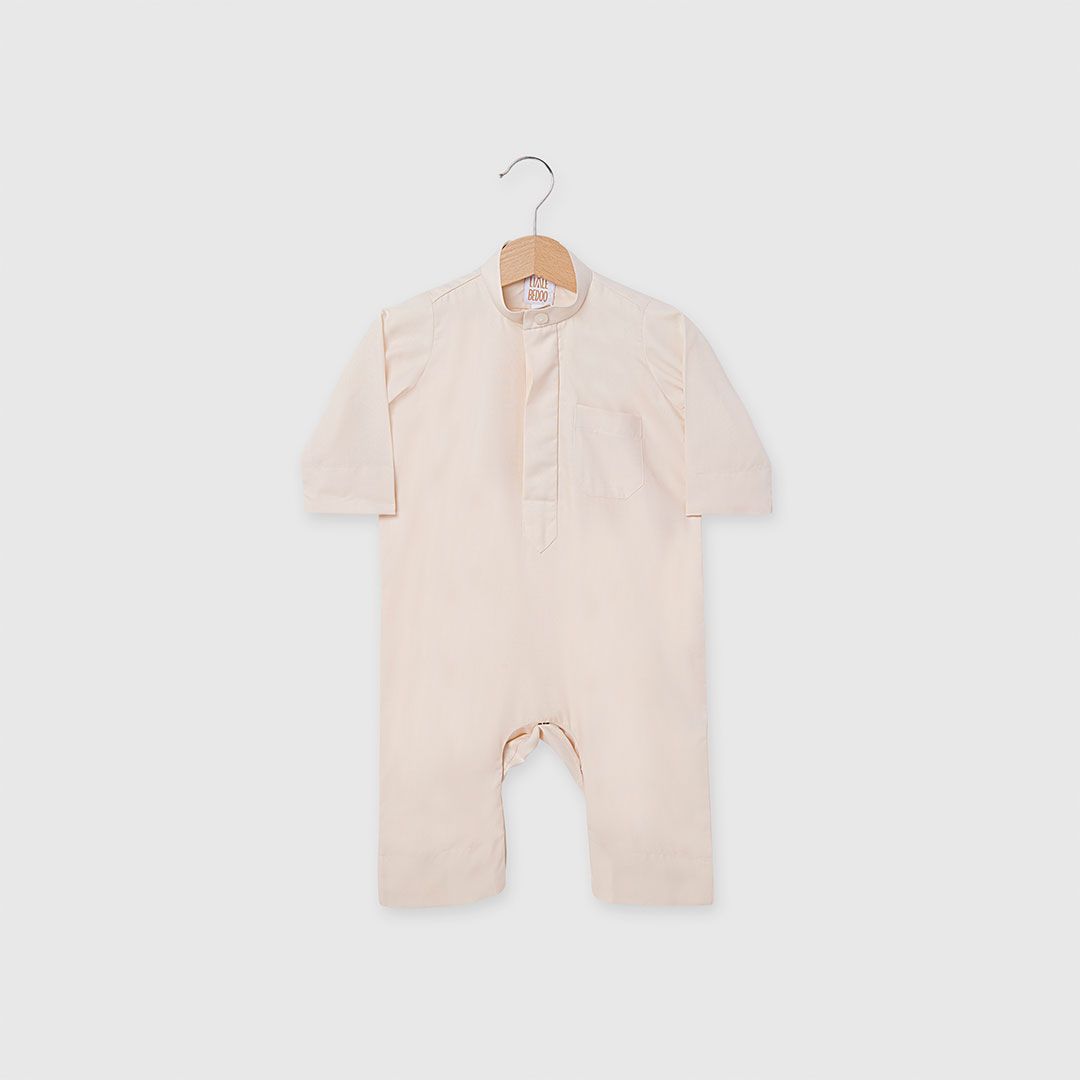 Little Bedoo Onesie Button Collar Beige 18M