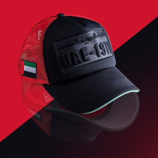 Kashekh Cap "UAE 1971" Black And Red Colors