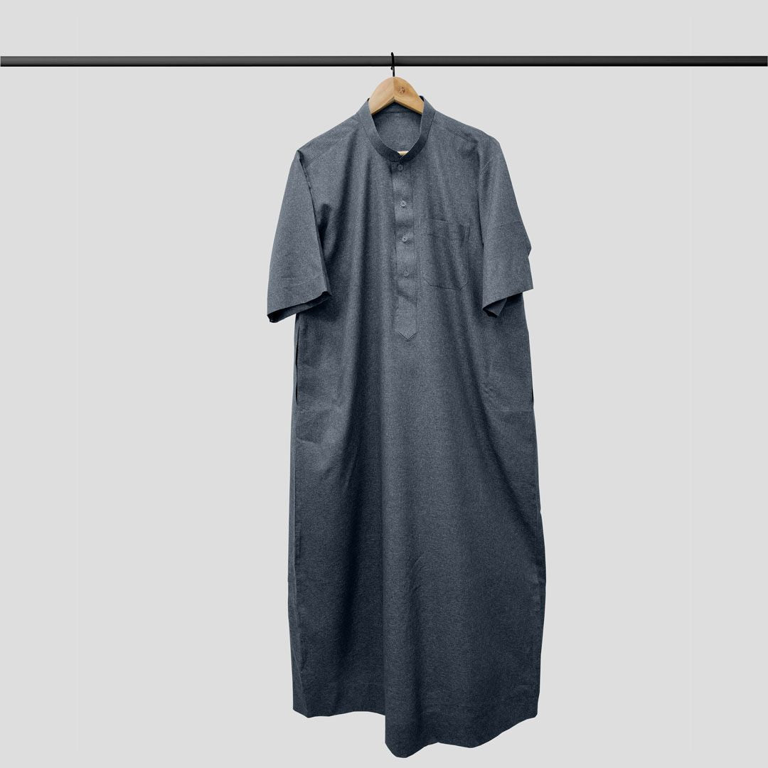 Thobify Jalabiya Half Band Neck Col N 8
