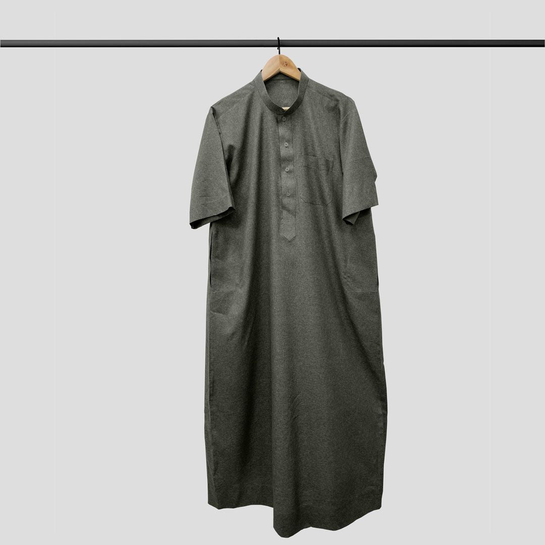 Thobify  Jalabiya Half Band Neck Col N9
